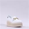 Marco Moreo Stockholm Link Platform Shoe - White Gold Leather